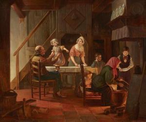 de LELIE Adriaen 1755-1820,Eine Bauernfamilie in ihrer Küche,1810,Lempertz DE 2019-03-20
