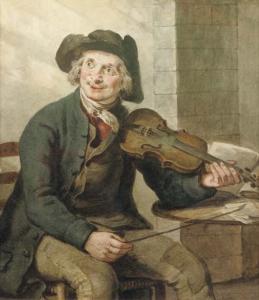 de LELIE Jan Adriaen Antonie 1788-1845,A violin player,Christie's GB 2007-09-05