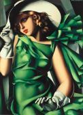 De LEMPICKA Tamara 1898-1980,Portret młodej kobiety w zielonej sukni,1930,Desa Unicum PL 2022-12-21