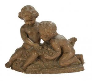 DE LEONARD Pierre 1800-1900,Putti with Flowers,New Orleans Auction US 2022-01-29