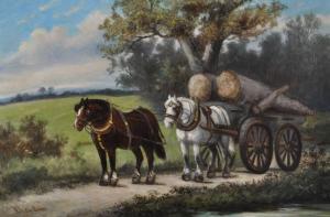 DE LEUWE Alexis,Horse drawn timber wagon,1875,Burstow and Hewett GB 2011-12-14