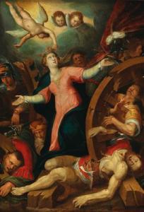 de LIGNIS Pietro 1577-1627,The Martyrdom of Saint Catherine,Palais Dorotheum AT 2016-10-18
