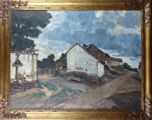 de LINCE Marcel 1886-1957,Vieux village ardennais,1929,Monsantic BE 2023-05-14