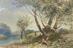 de LINIERS Louise, née Courbot 1864,Paysage fluvial,Artprecium FR 2022-03-25