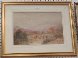 DE LISLE Georgina Lucy 1800-1800,Landscape with Bridge,19th century,Tooveys Auction GB 2018-08-08