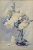 DE LISPRE Louise 1800-1900,Bouquet de roses blanches,Rossini FR 2010-10-22