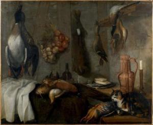 de LOARTE Alejandro 1622-1626,Canards, perdrix, bécasses pendues dans une cuisin,Fraysse 2012-10-10