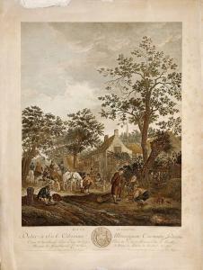 de LONGEUIL Joseph 1730-1792,Na flámskom vidieku podľa I. vanOstade,1780,Soga SK 2007-10-02