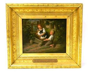 DE LOOSE V 1800-1900,Children Playing with Cat,1872,Winter Associates US 2013-02-11