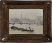 DE LOTIS Margherita 1900-1900,Pont des Arts et la Cité - vu du Pont carrousel a,1937,Brunk Auctions 2010-11-13
