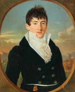 DE LUSSE Jean Jacques Thereza 1758-1833,Portrait of an elegant young man befo,1806,Palais Dorotheum 2018-04-25