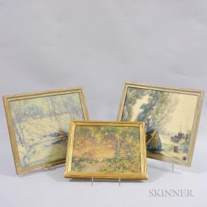 de MAINE Harry 1880-1952,Six Landscape Paintings,Skinner US 2017-07-21