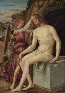 de MAINERI Gian Francesco 1400-1500,THE RESURRECTED CHRIST WITH AN ANGEL,Sotheby's GB 2012-07-04