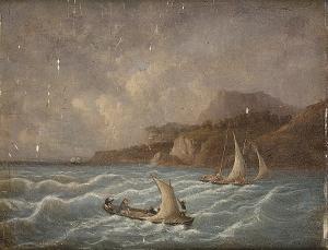 de MANOëL Louis 1806-1876,shipping off a caribbean coastline,1822,Sotheby's GB 2004-04-27
