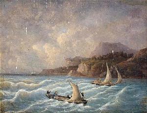 de MANOëL Louis 1806-1876,Shipping off the South American Coast,1854,Sotheby's GB 2001-11-15
