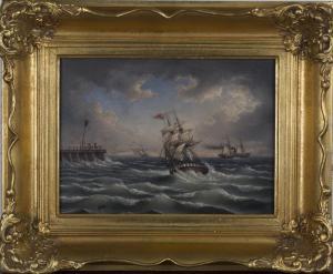 DE MARE J,British Sailing Vessel and French Paddle Steamer i,1874,Tooveys Auction GB 2020-09-16