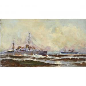 de MARTINO Eduardo Federico 1838-1912,Battle Ship Scene,Clars Auction Gallery US 2023-01-13