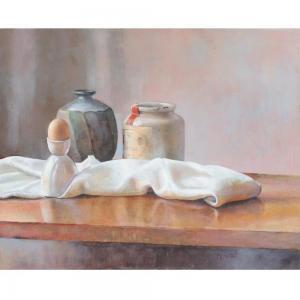 de MENOCAL Richard 1919,Still Life with Two Jars and Egg,Ripley Auctions US 2022-06-04