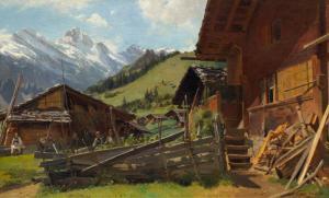 de MEURON Albert 1823-1897,Chalets.,1850,Galerie Koller CH 2022-07-01
