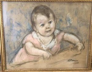 de MEURON Louis 1868-1949,Portrait d'enfant,Sadde FR 2020-06-25