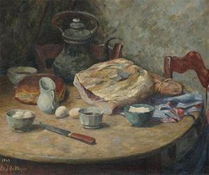 DE MEYER E.J,Still life with breakfast on the table,1945,Bernaerts BE 2009-12-14