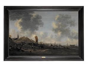 de MEYER Hendrick I 1600-1690,A view of Scheveningen beach,1648,Bonhams GB 2022-04-12