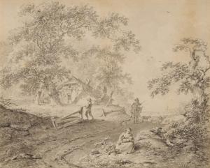 de meyer Hendrik 1637-1683,Wooded landscape with peasants on a path,Sotheby's GB 2022-05-26