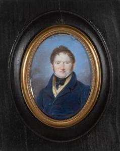DE MIRBEL Aimee Zoe Lizinka 1796-1849,un portrait d'homme.,Cornette de Saint Cyr FR 2021-10-25