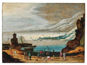 de MOMPER Joos,A coastal landscape with fortifications and fisher,Palais Dorotheum 2024-04-24
