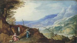 de MOMPER Joos 1564-1635,An extensive mountainous landscape with an angel a,Christie's GB 2004-07-07