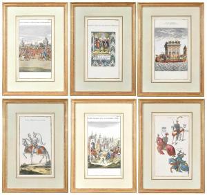 DE MONTFAUCON Dom Bernard 1655-1741,Six plates from Les monumens de la monarchie fra,Brunk Auctions 2022-02-04