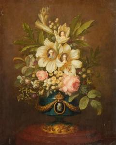 de MONTPETIT Vincent,Fleurs dans un vase où se voient les Portraits d’’,Millon & Associés 2016-06-17