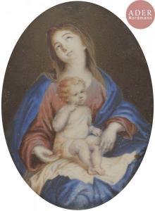 de MONTPETIT Vincent 1713-1800,Vierge à l\’enfant,Ader FR 2018-03-06