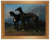 DE MONTPEZAT Henri d Ainecy, Cte 1817-1859,Two Greyhounds,Brunk Auctions US 2014-09-13