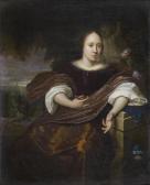 DE MOOR Carel 1656-1738,Portrait de femme dans un jardin,Tajan FR 2009-06-22