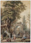 de MOUCHERON Isaac,A classical landscape with ruins and an offering s,Christie's 2023-07-04