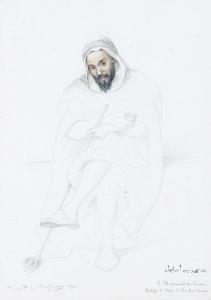 DE MOULIGNON Henri Antoine Leopold,Portrait of Mohammad ben Sulemnya,1852,Bonhams 2011-12-07