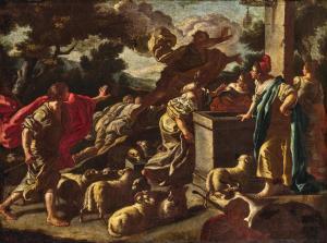 DE MURA Francesco 1696-1782,Moses defending the daughters of Jethro,Palais Dorotheum AT 2023-10-25