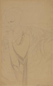 de NÉRÉE TOT BABBERICH Christophe Karel H,Symbolist drawing of a woman,Rosebery's 2024-03-12