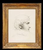 DE NAMARGA Marguerite 1800-1800,Academic Study of the Head of a Roman Warr,1860,New Orleans Auction 2012-12-01