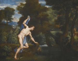 De NEVE Franz 1606-1681,ECHO AND NARCISSUS,Sotheby's GB 2015-07-09
