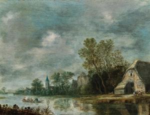 de NEYN Pieter Pietersz. 1597-1639,A wooded river landscape with a boat,Palais Dorotheum 2023-12-15