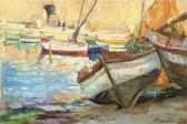 de NIVOULIES PIERREFORT Marie Anne 1879-1968,Fishing boats at low-tide,Christie's GB 2006-03-08