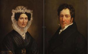 de NOBELE Henry A 1820-1870,Paire de portraits,Campo & Campo BE 2020-12-16