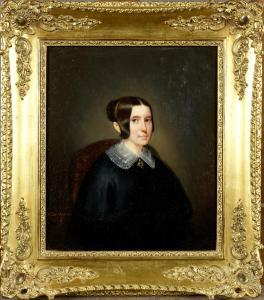 de NOBELE Henry A 1820-1870,Portrait de Femme,1865,Galerie Moderne BE 2019-01-29