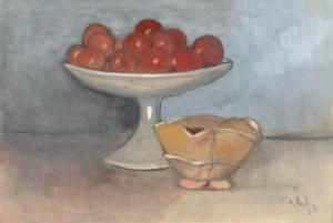 DE NOCKER Francois Pierre Emile (Frans) 1884-1955,Still life of fruits,Glerum NL 2010-03-08