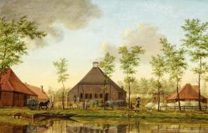 de NOOY Wouterus 1765-1825,Fluss mit Häuserzeile,1791,Zofingen CH 2016-06-02