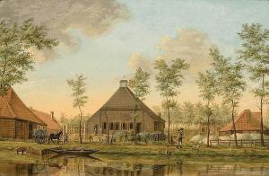 de NOOY Wouterus 1765-1825,Fluss mit Häuserzeile,1791,Beurret & Bailly CH 2015-06-20