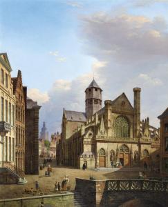 de NOTER Pierre François,A city view of Bruges with the Jerusalem Church in,1838,De Vuyst 2018-10-20