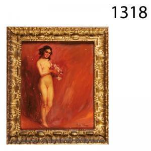 DE NU J 1900-1900,Desnudo femenino con flores.,1994,Lamas Bolaño ES 2014-07-22